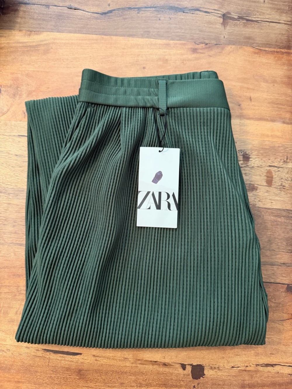 Zara High Waisted Ribbed Pants